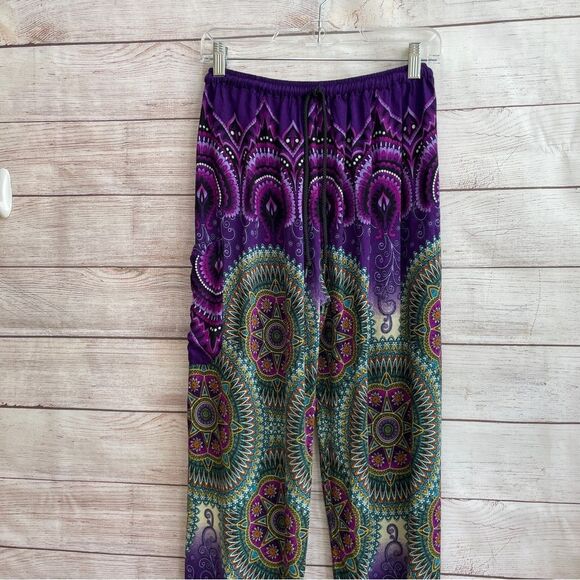 EARTHBOUND TRADING HAREM PANTS IN PURPLE MANDALA‎ PRINT - Picture 2 of 6